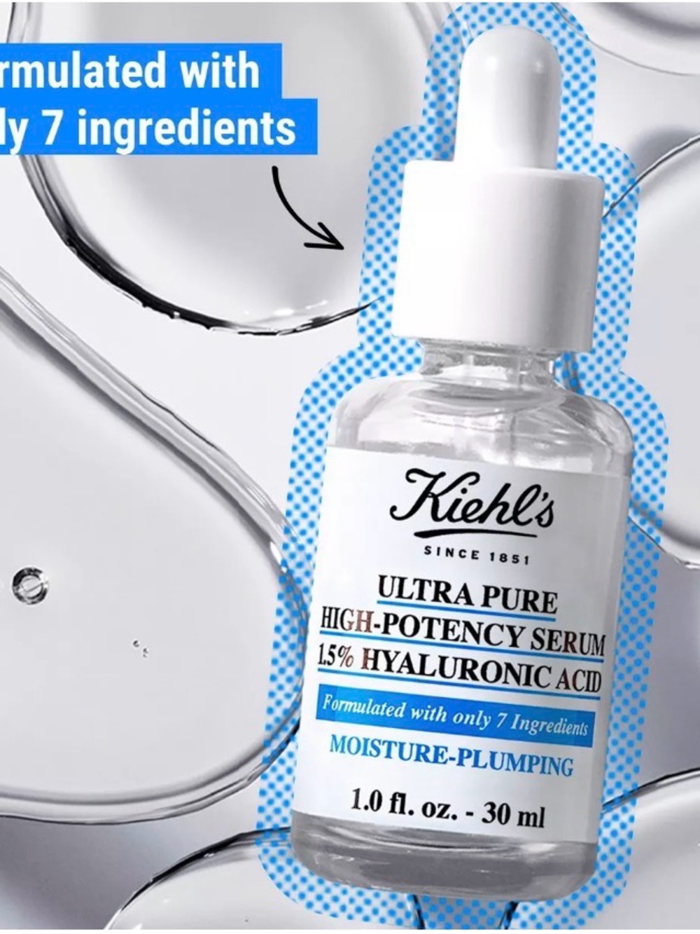 Kiehl's Ultra Pure High-Potency Serum — White and Blue Accents